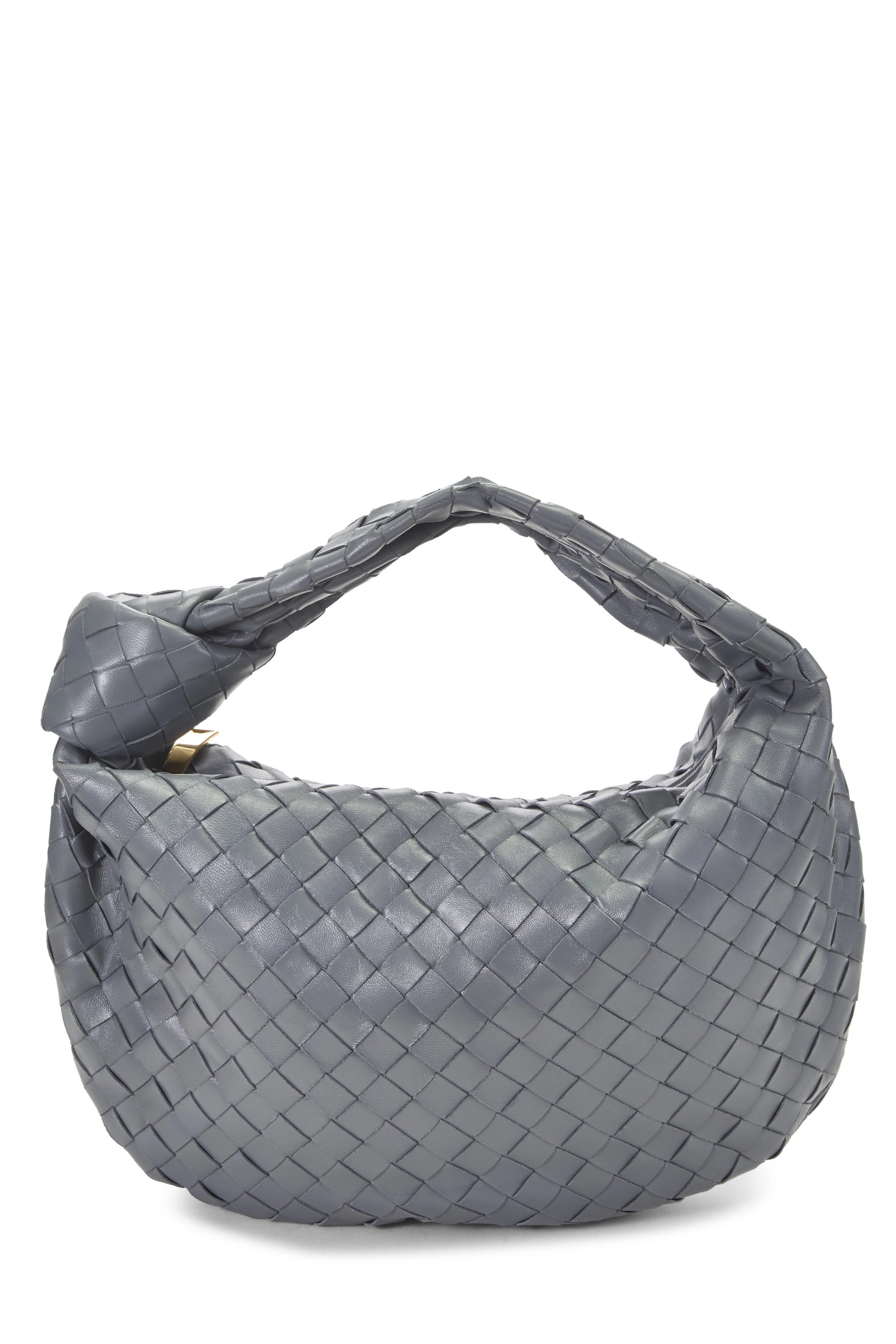 Grey Intrecciato Leather Teen Jodie