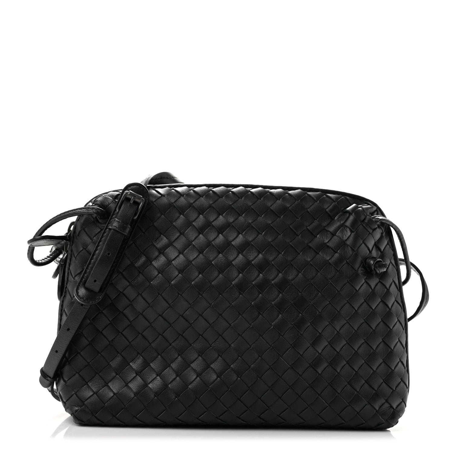 Bottega Veneta Nappa Intrecciato Nodini Bag Black