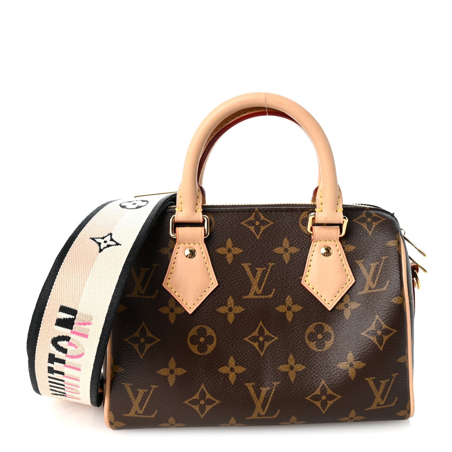 Louis Vuitton Monogram Speedy Bandouliere 20 Black