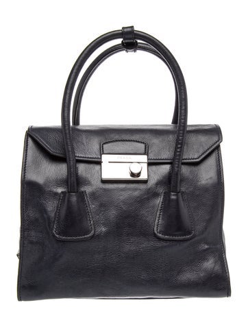 Vitello Daino Leather Top Handle Bag