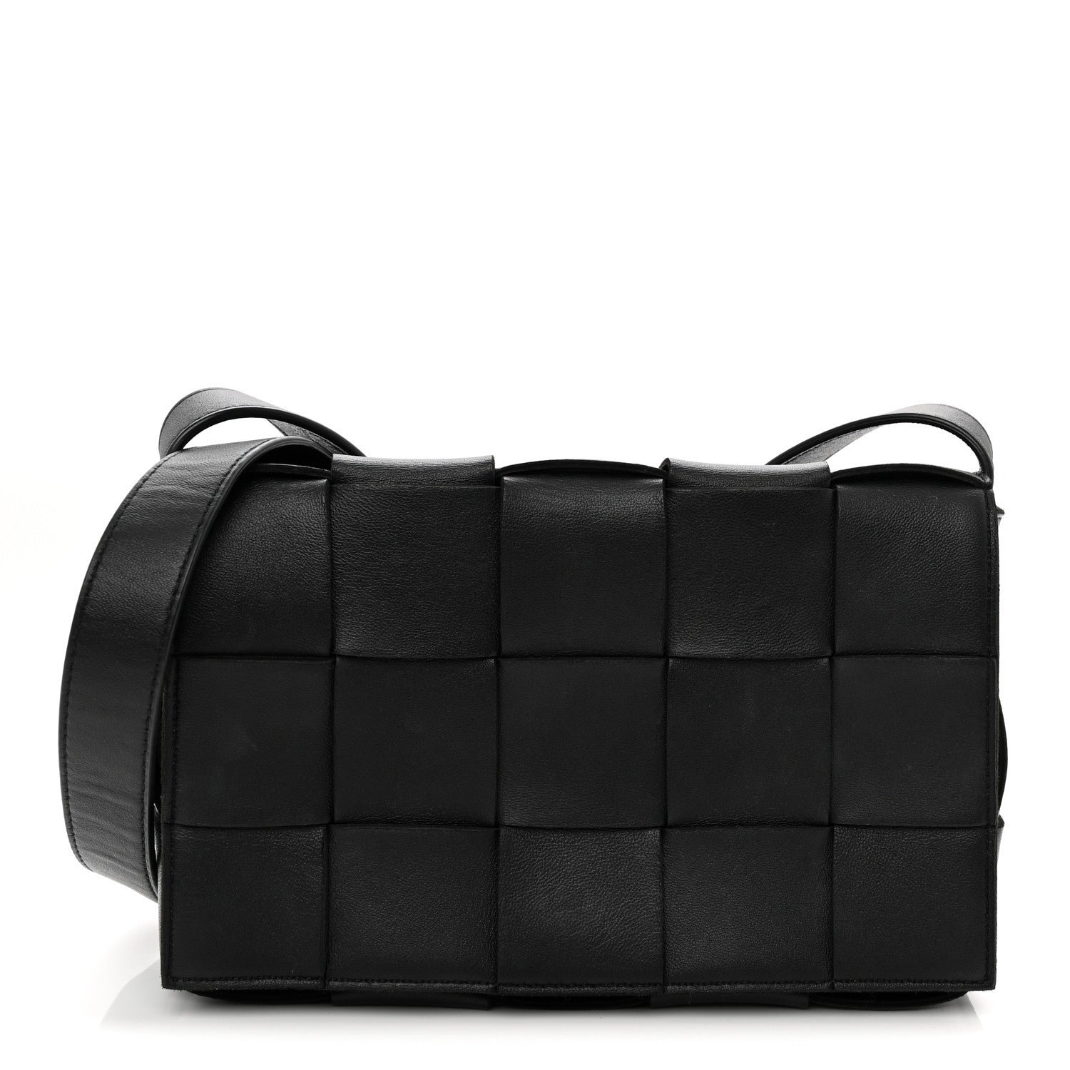 Bottega Veneta Nappa Maxi Intreccio Cassette Bag Black