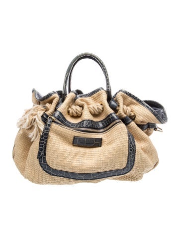 Nina Ricci Raffia Top Handle Bag