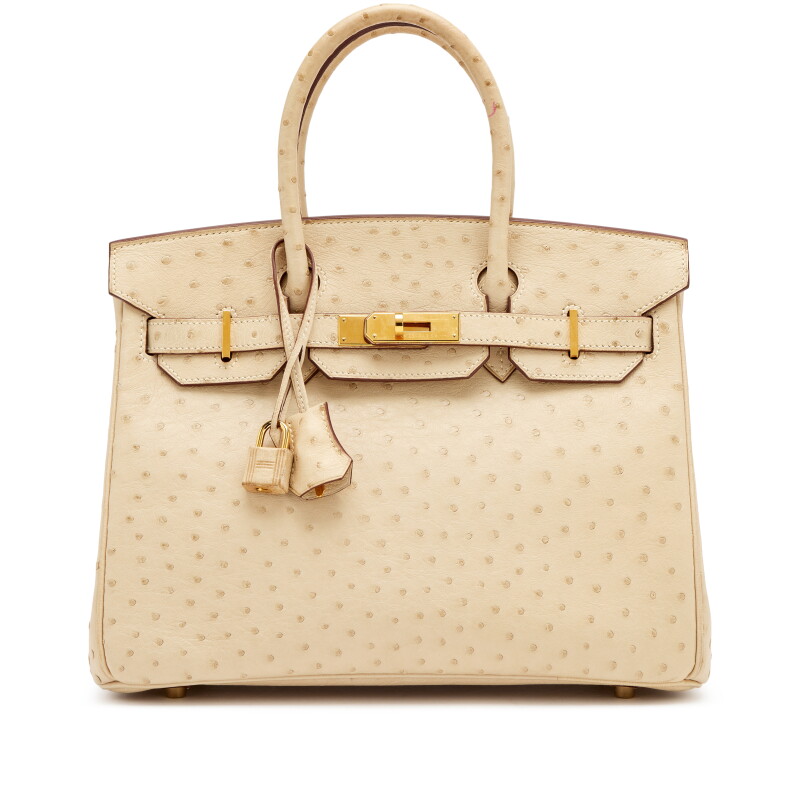 Parchemin Ostrich Birkin 30 Gold Hardware, 2009