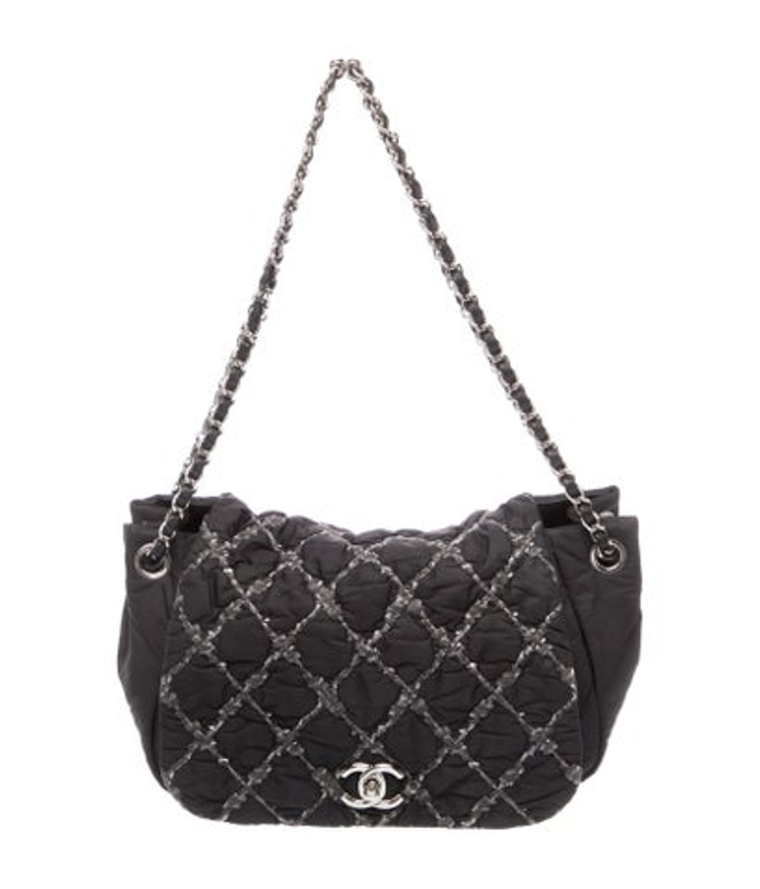 Chanel Tweed Stitch Bubble Accordion Flap Bag