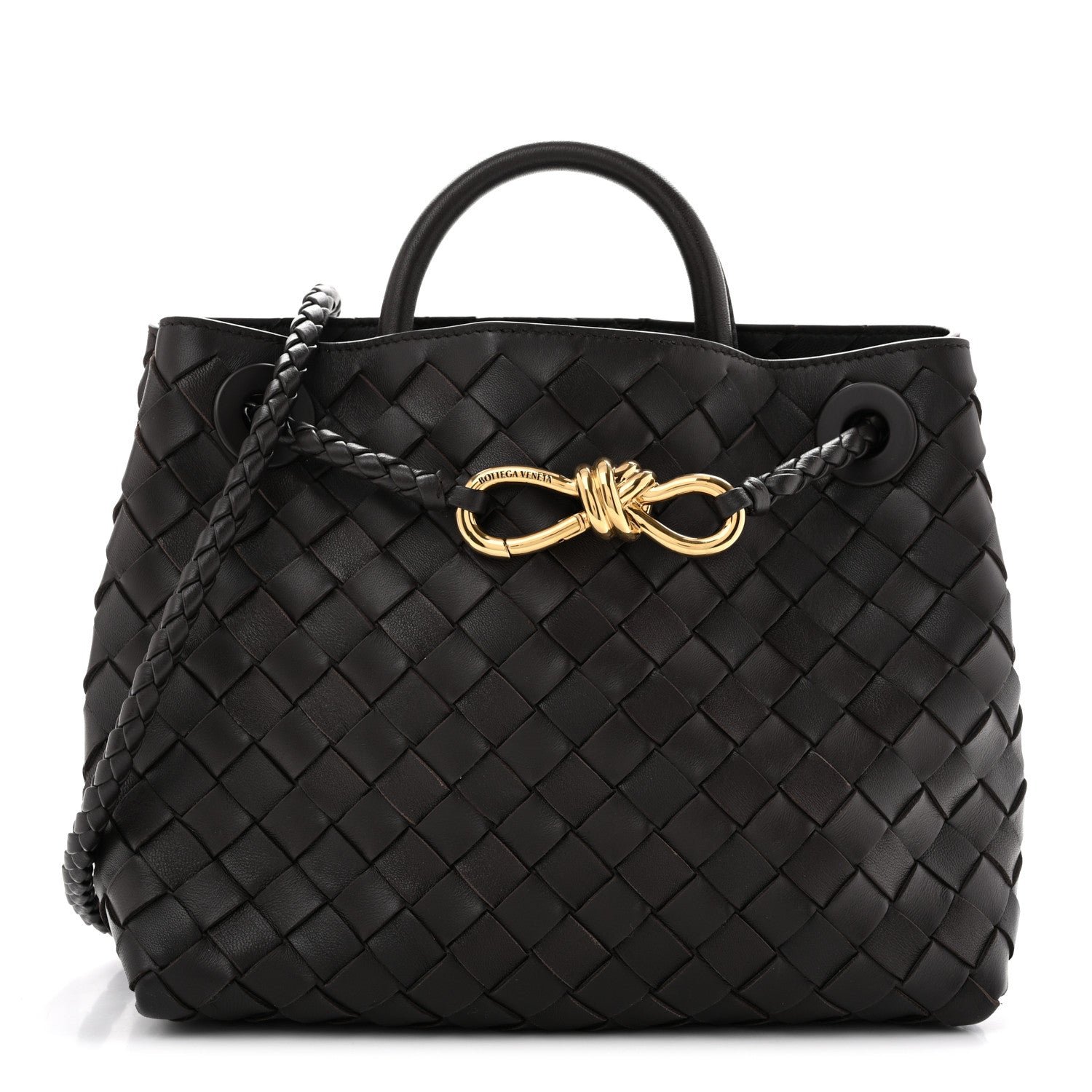 Nappa Intrecciato Small Andiamo Shoulder Bag Fondant