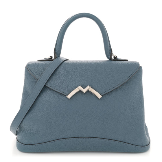 Moynat Taurillon Blush Gabrielle PM Blue