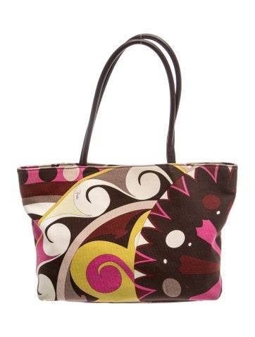Emilio Pucci Canvas Top Handle Bag