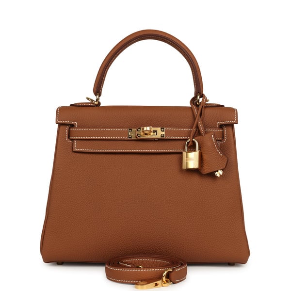 Hermes Kelly Retourne 25 Gold Togo Gold Hardware