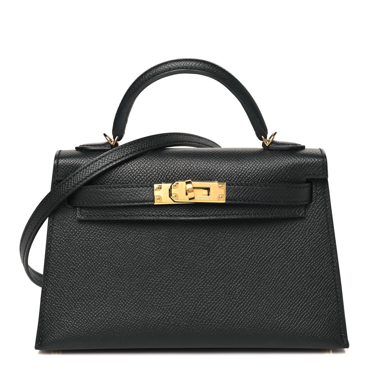 Hermes Epsom Mini Kelly Sellier 20 Black