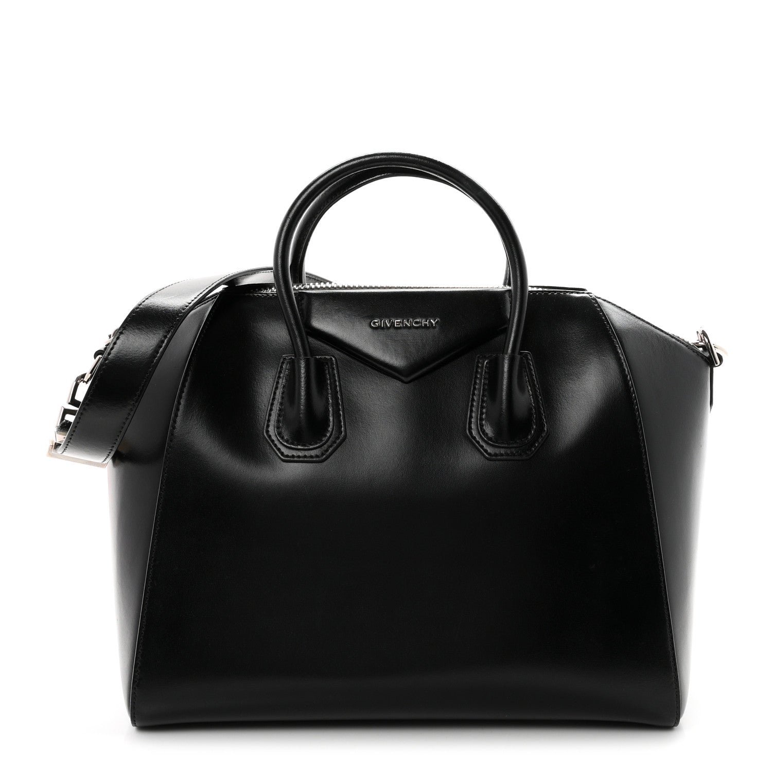 Givenchy Shiny Lord Calfskin Medium Antigona Black