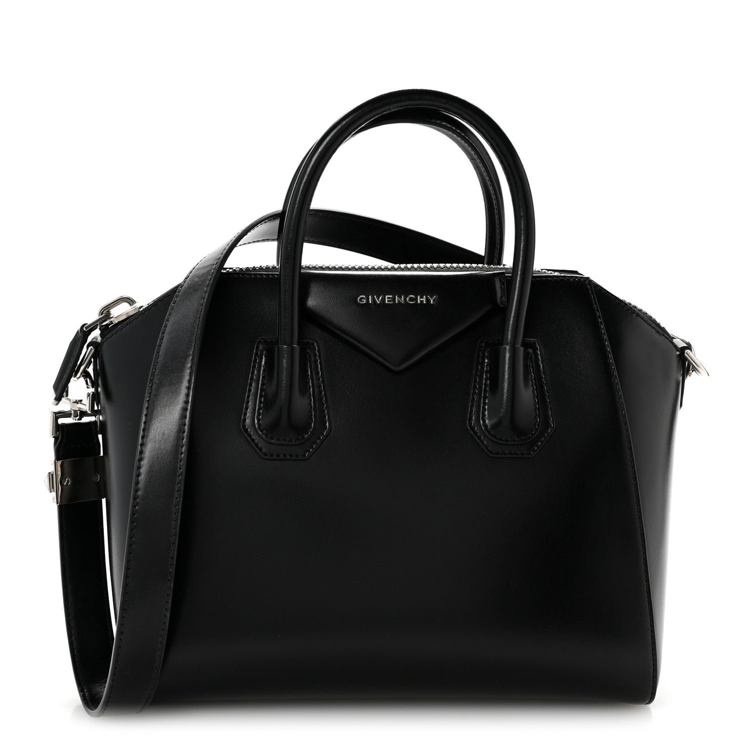 Givenchy Shiny Lord Calfskin Small Antigona Black