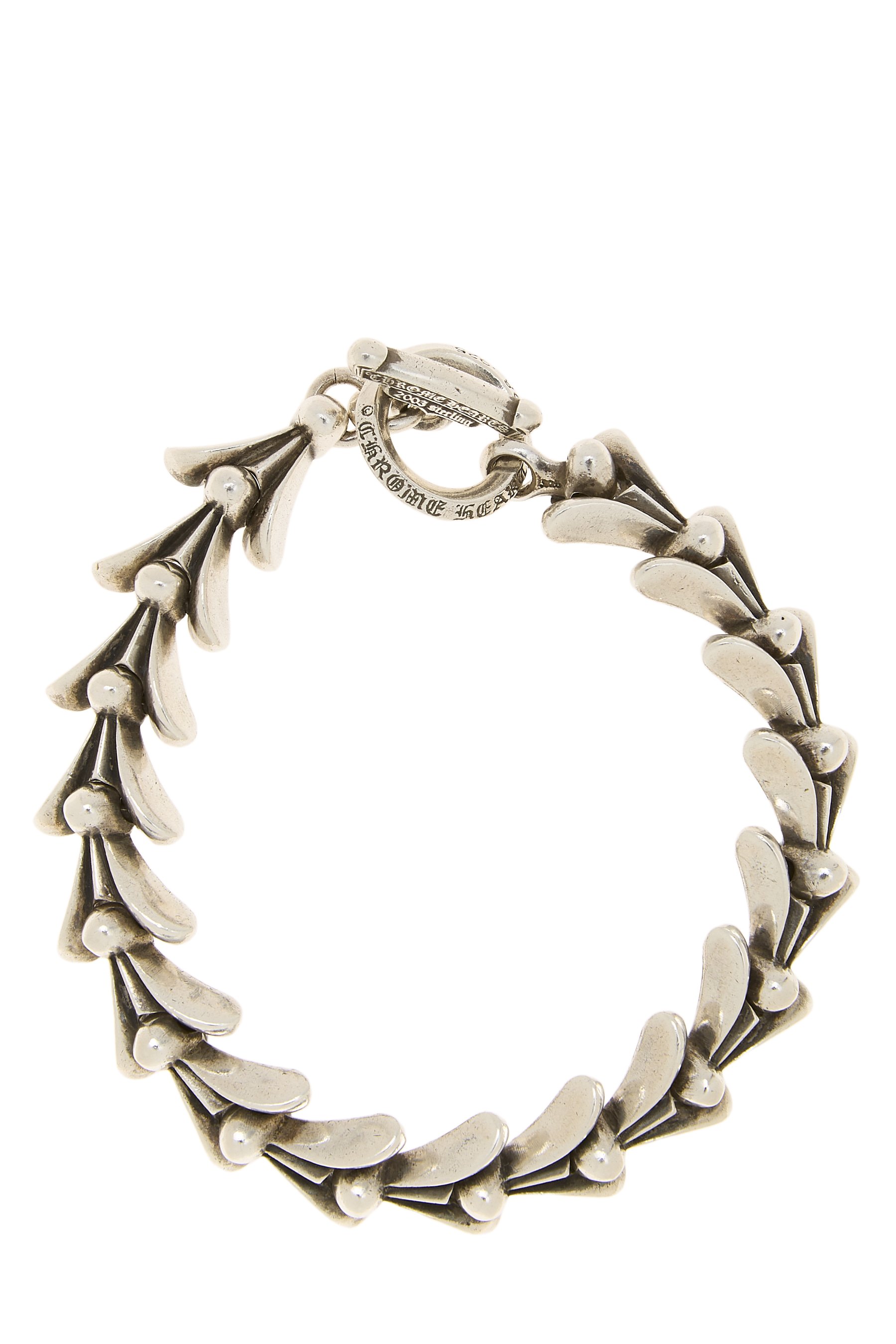 Chrome Hearts Sterling Silver Cross Tail Link Bracelet