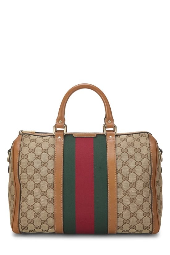 Original GG Canvas Vintage Web Boston Bag Medium