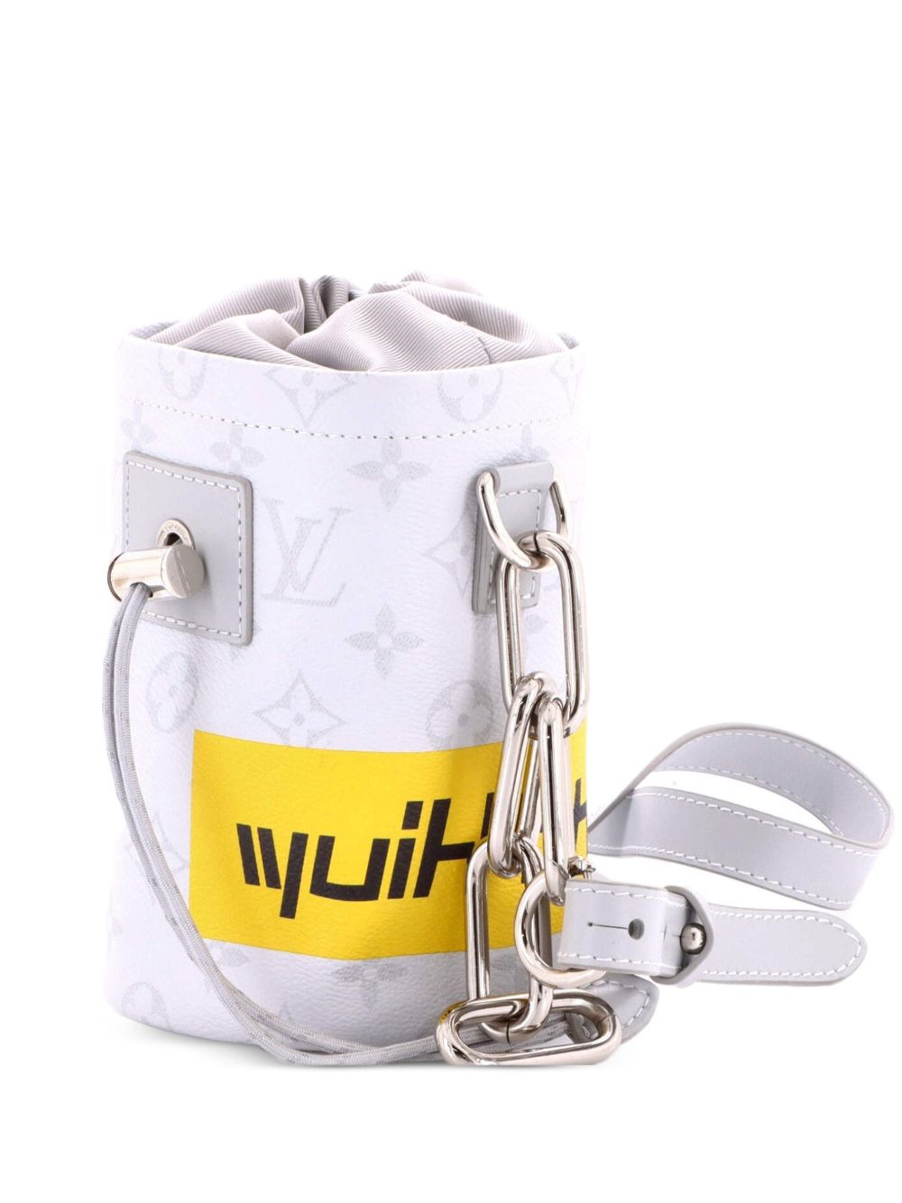 Chalk Nano Bag Limited Edition Logo Story Monogram Canvas bucket bag