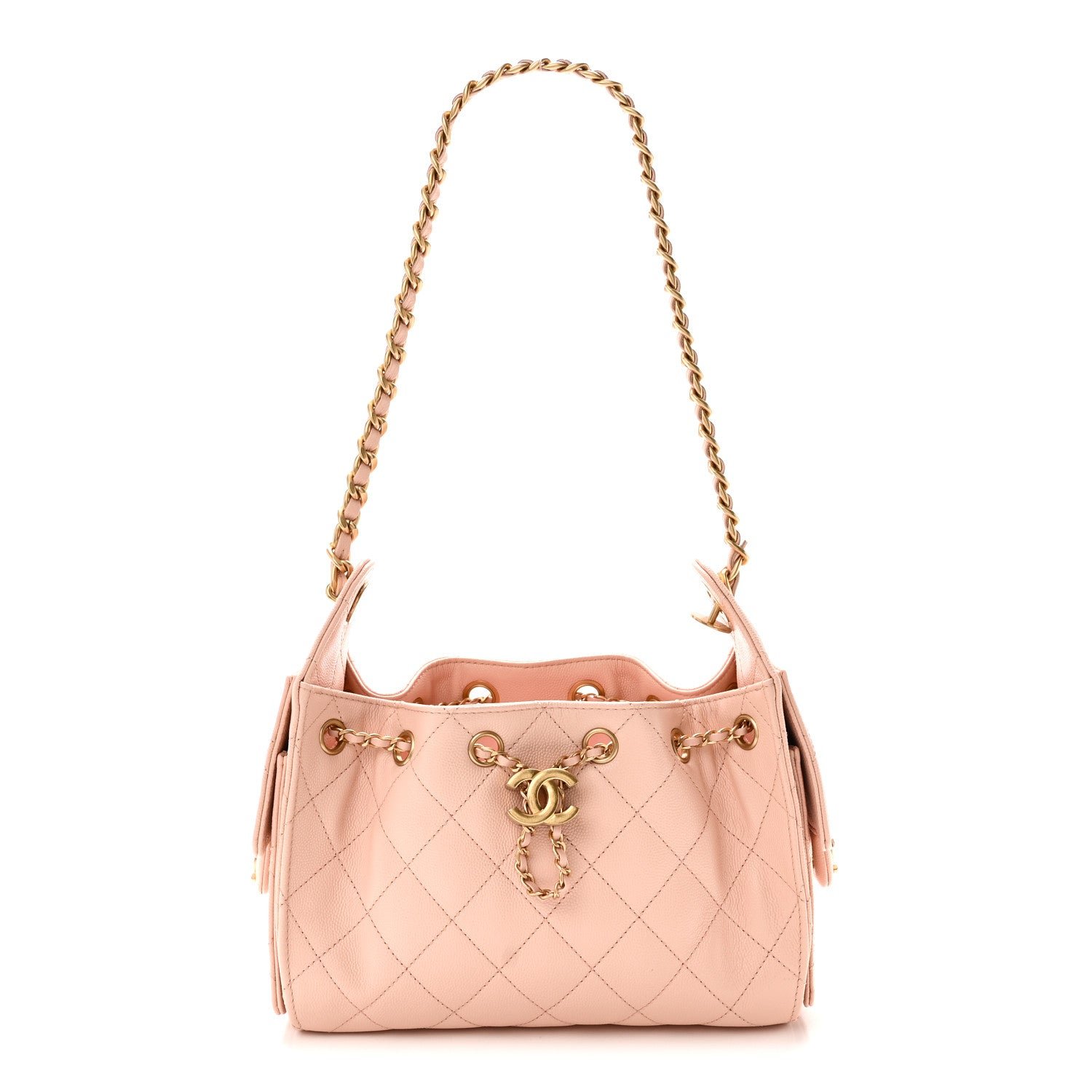Chanel Caviar Quilted Mini Chanel 25 Handbag Light Pink
