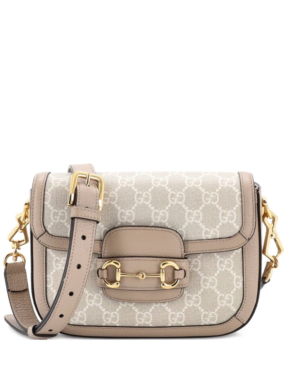 Horsebit 1955 Shoulder Bag GG Coated Canvas with Leather Mini crossbody bag