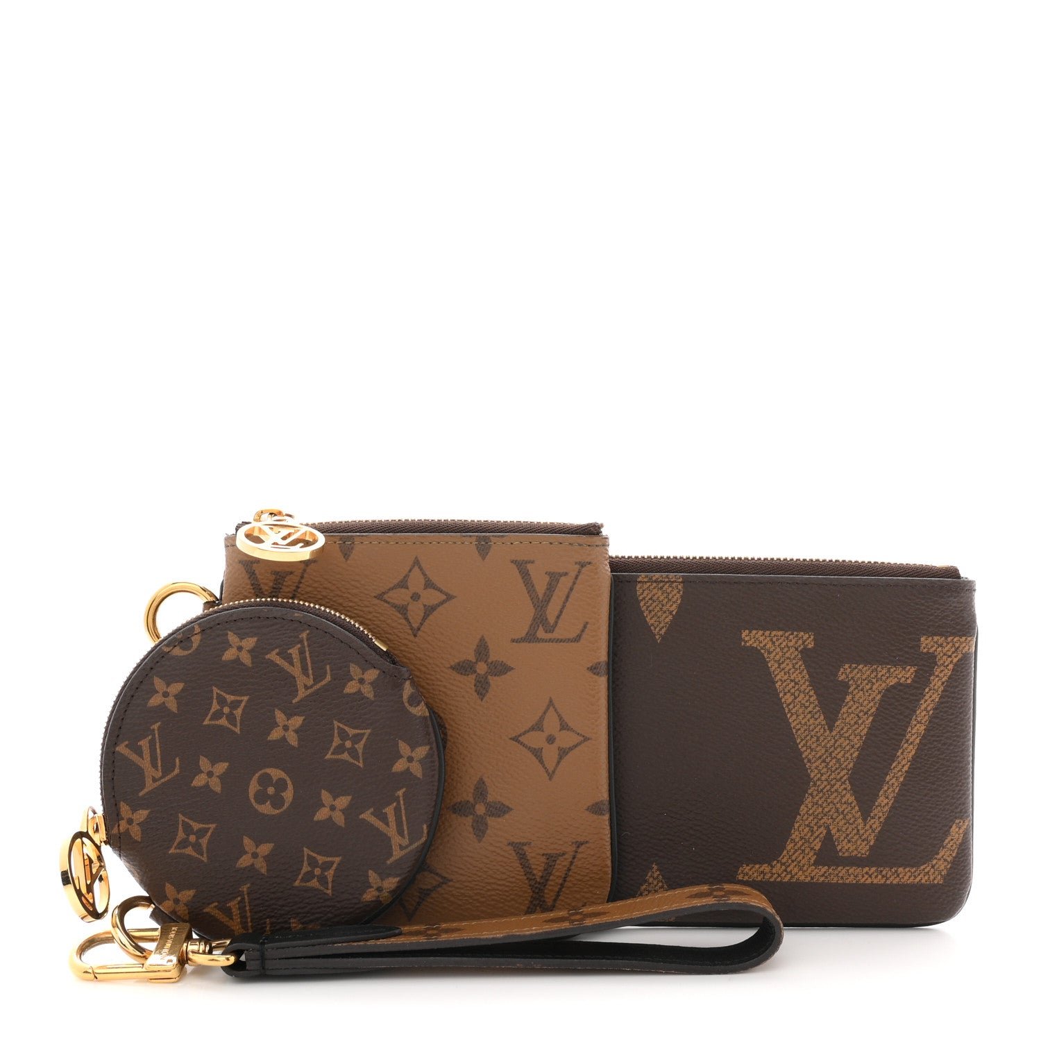 Louis Vuitton Louis Vuitton Reverse Monogram Giant Trio Pouch