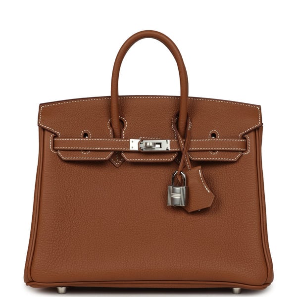 Hermes Birkin 25 Gold Togo Palladium Hardware