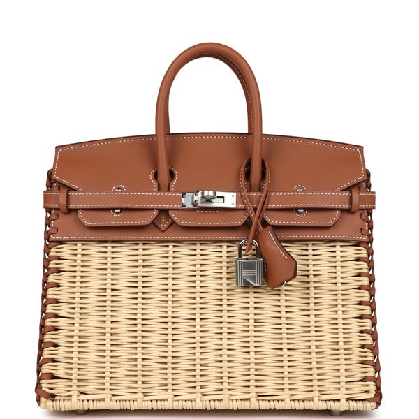 Hermes Hermes Picnic Birkin Sellier 25 Gold Swift Palladium Hardware