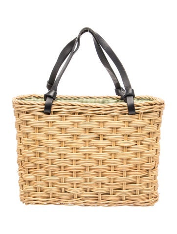 Wicker Top Handle Bag