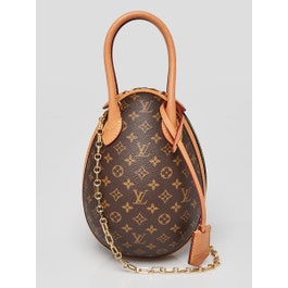 Louis Vuitton Monogram Canvas and Calfskin Leather Egg Bag