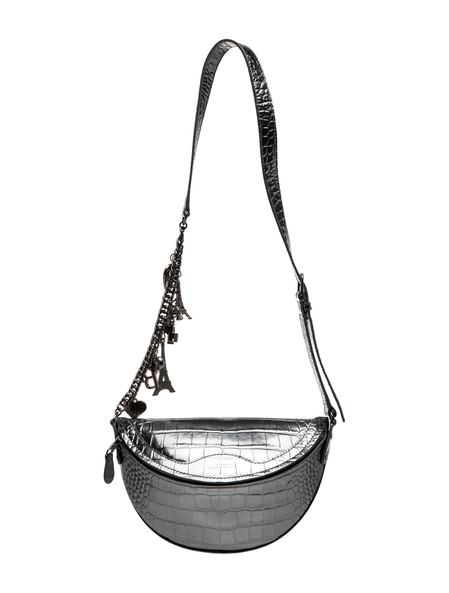 Balenciaga Embossed Leather Shoulder Bag