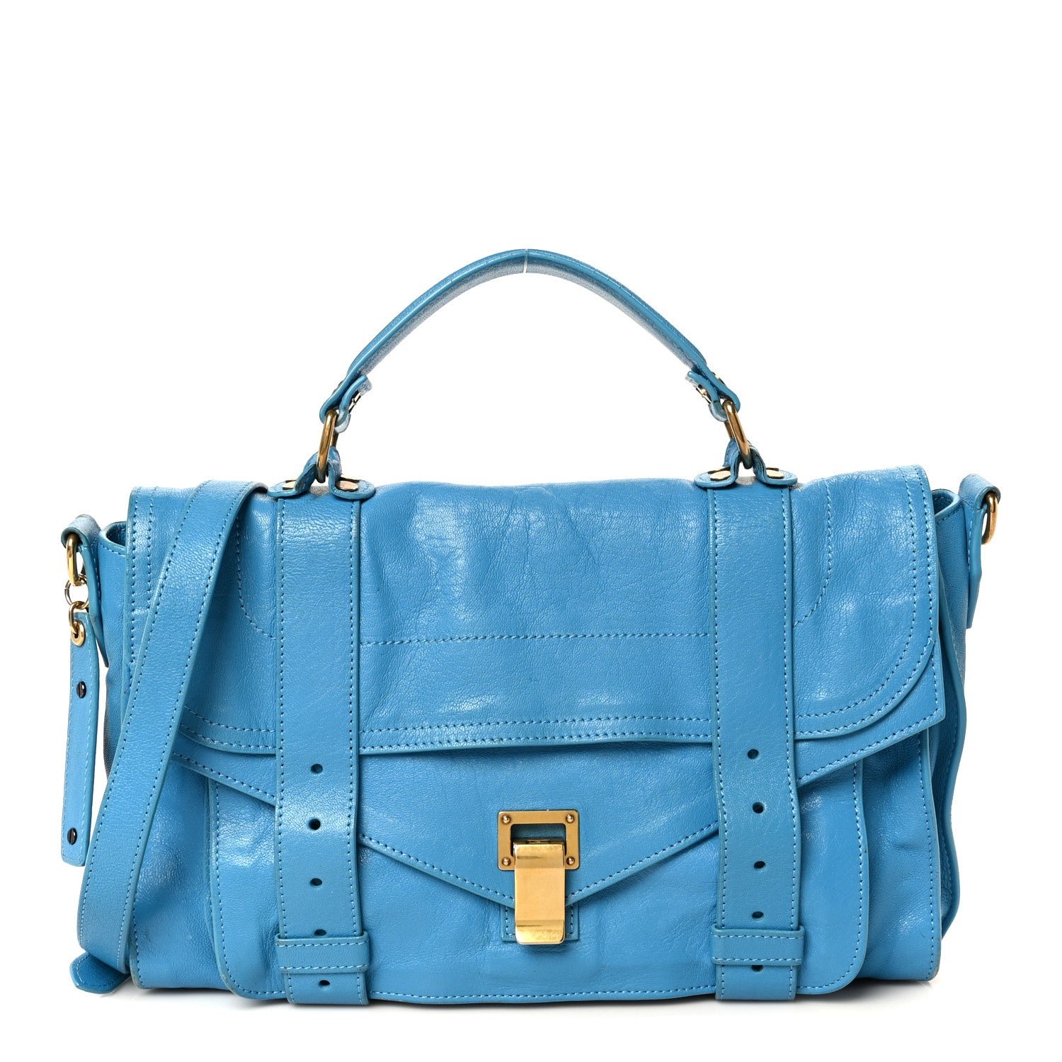 Proenza Schouler Lambskin Medium PS1 Satchel Blue