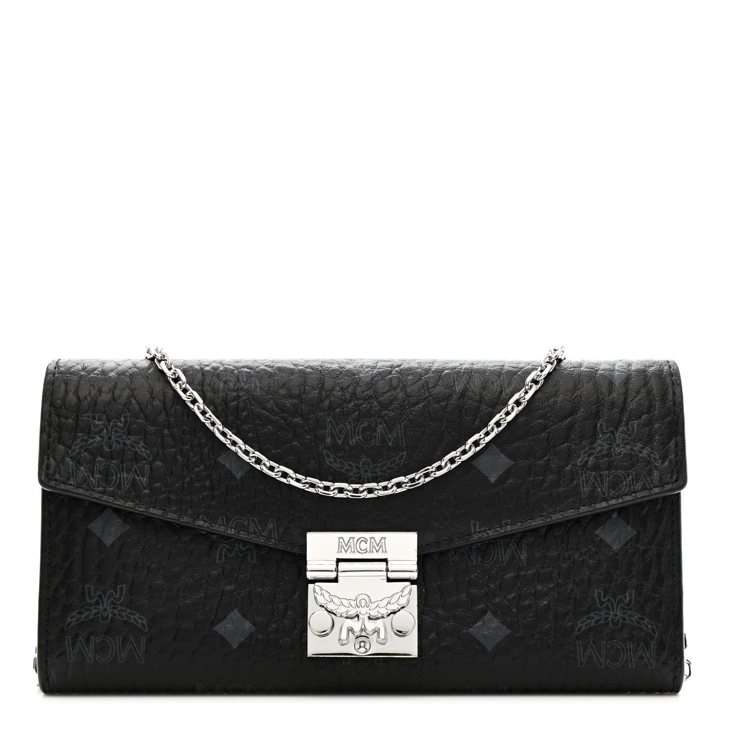 MCM MCM Visetos Large Patricia Wallet On Chain Black