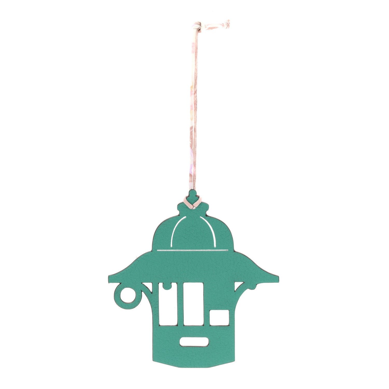 Hermes Hermes Taurillon Clemence Chevre Mysore Petit H Kiosque 3H Bag Charm Bleu Agate Vert Verone
