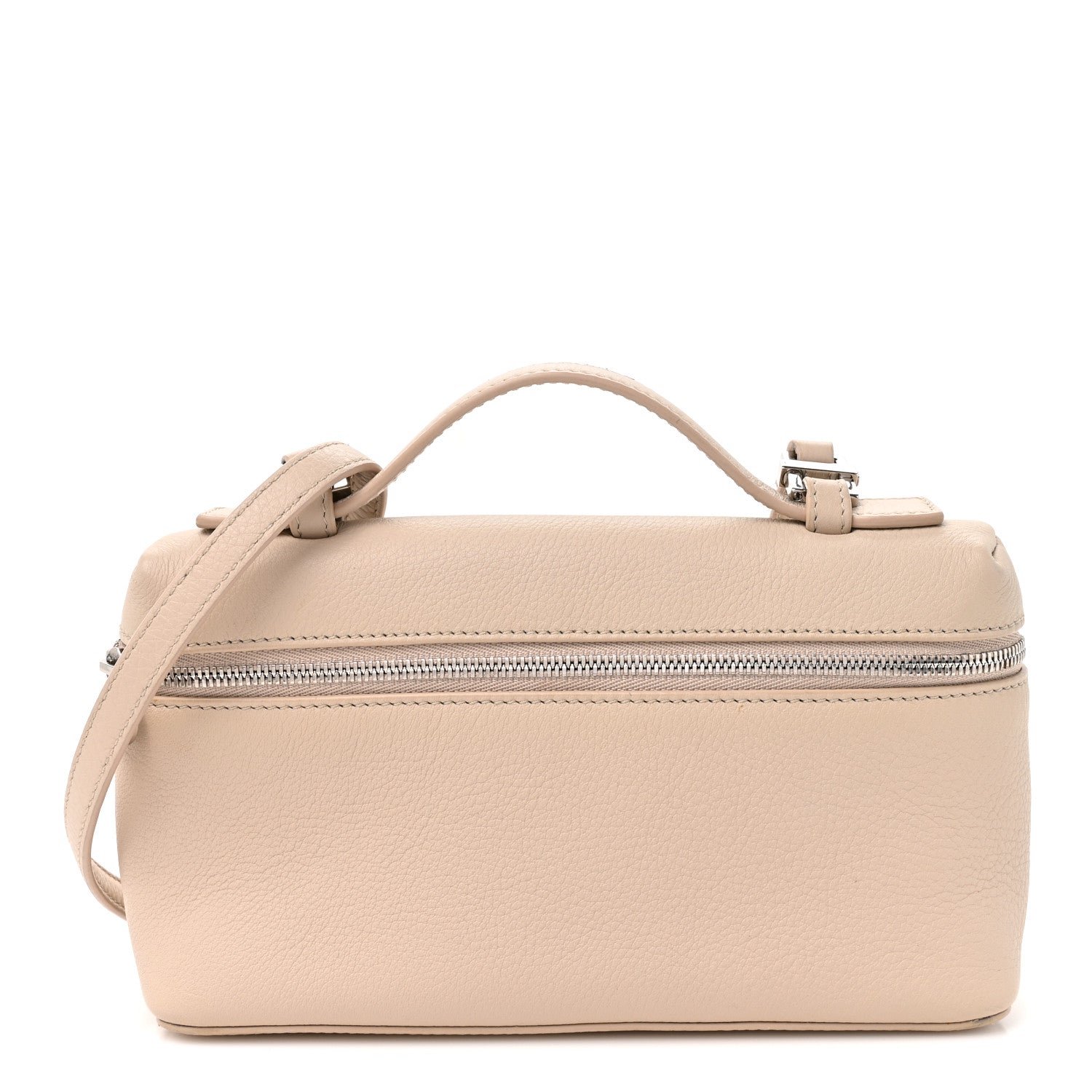 Loro Piana Grained Calfskin L19 Extra Pocket Pouch Light Travertine