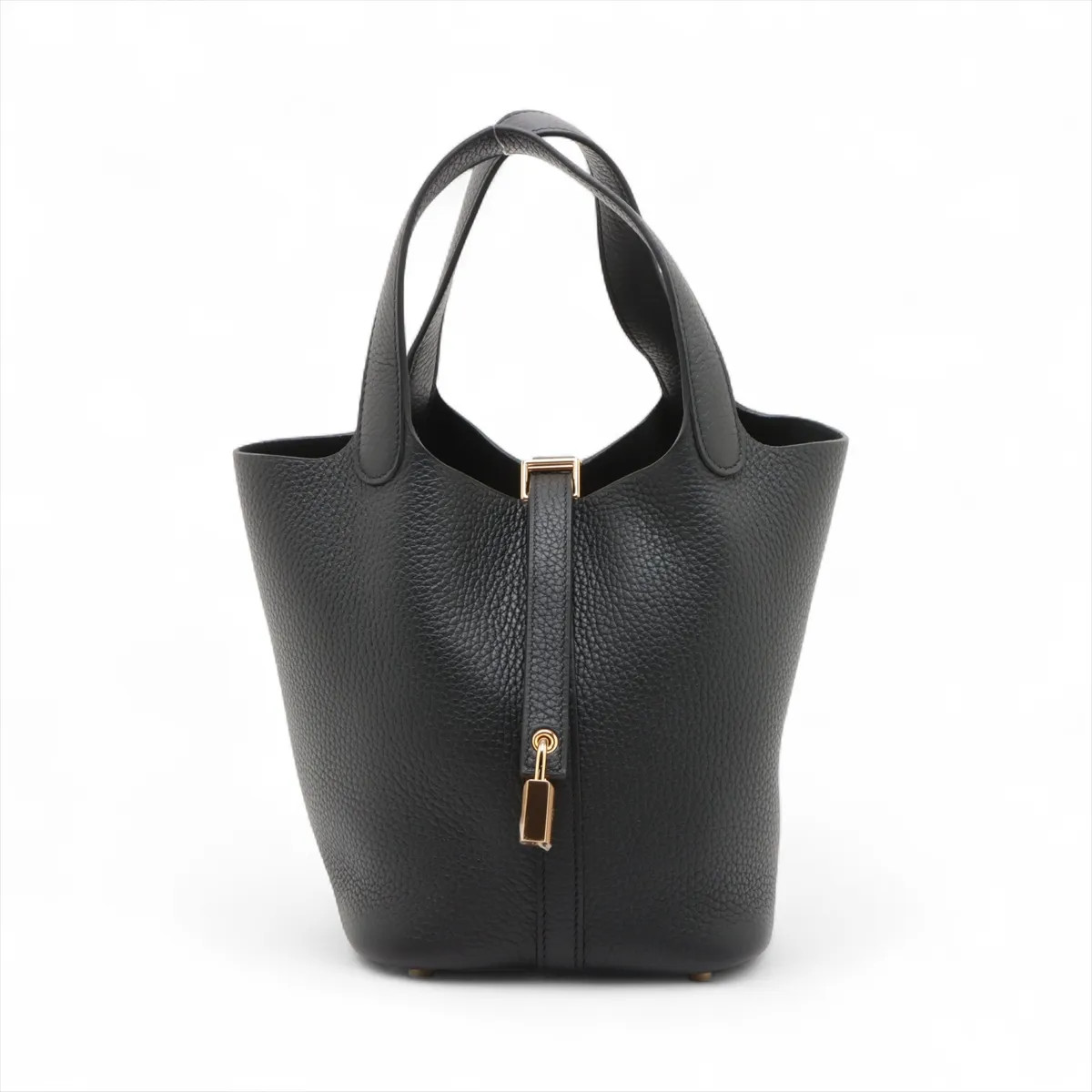 Hermès Picotin Lock 18 PM Taurillon Clemence Black Gold Metal Fittings