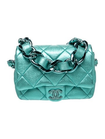 Mini Lacquered Chain Flap Bag w/ Tags