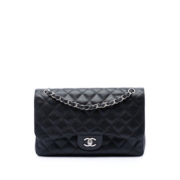 Jumbo Classic Caviar Double Flap