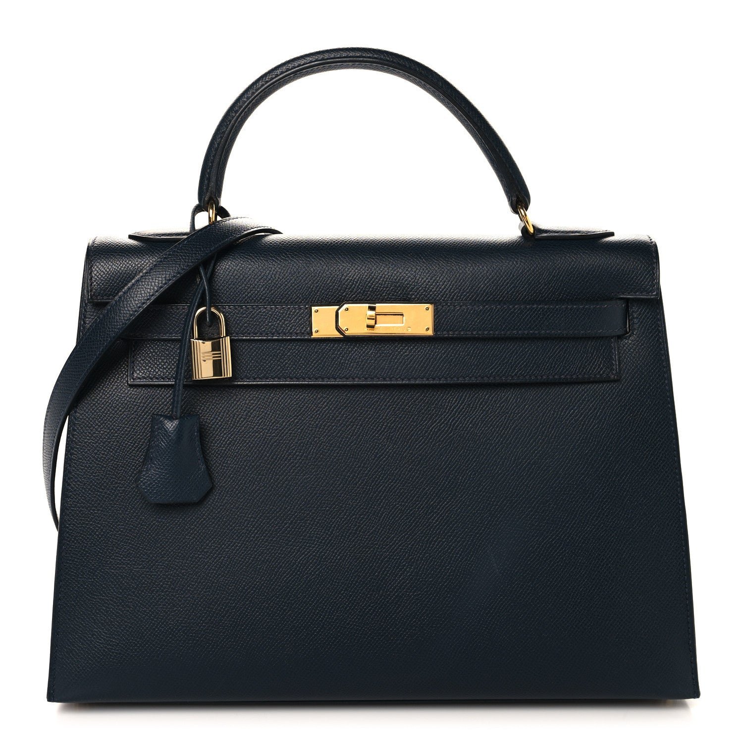 Hermes Courchevel Kelly Sellier 32 Bleu Marine