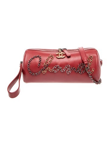 Chanel Written In Chain Bowling Bag