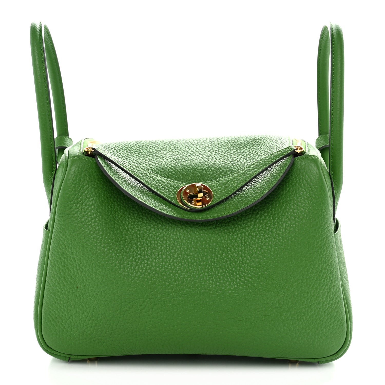 Hermes Taurillon Clemence Lindy 26  Vert Yucca