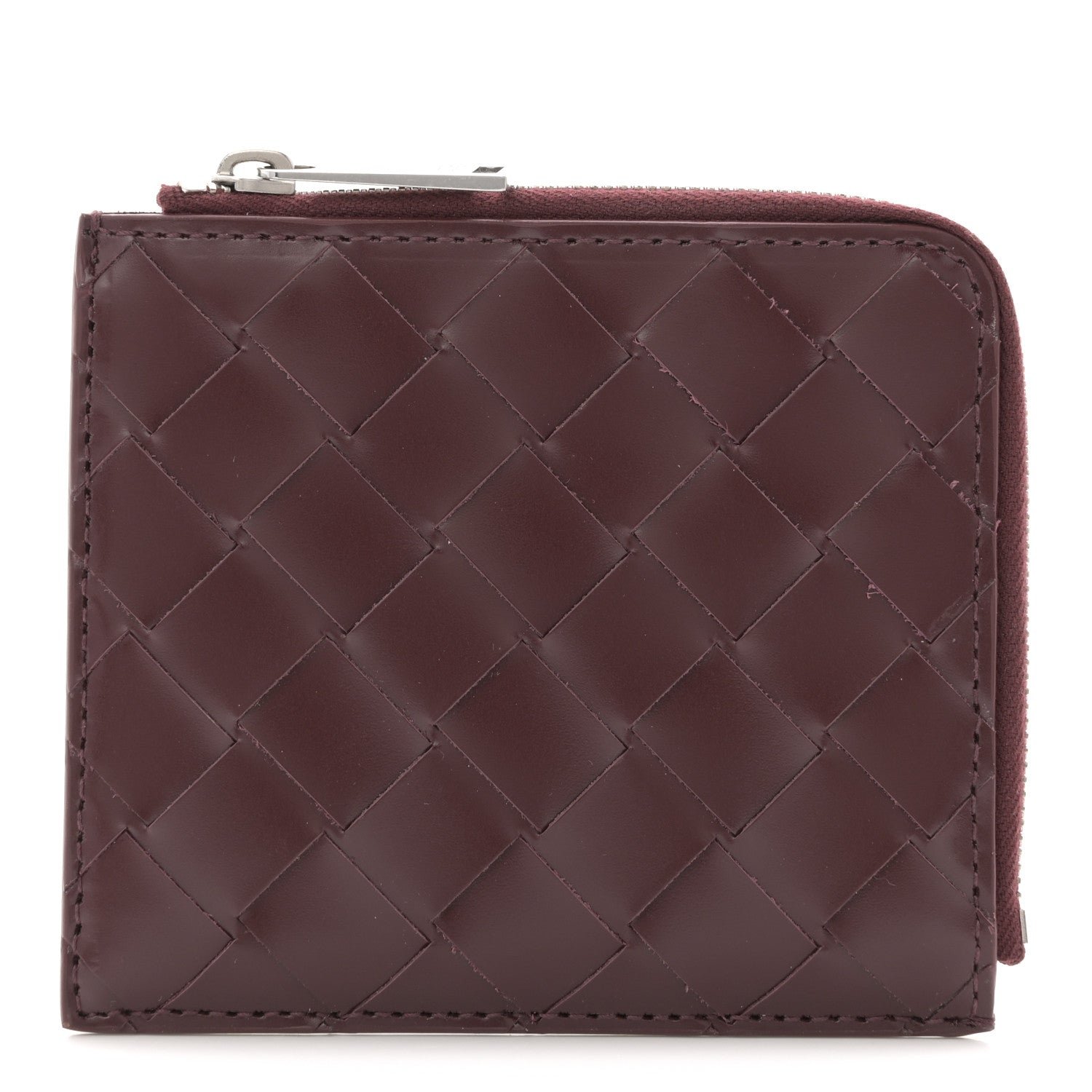 Bottega Veneta Bottega Veneta Nappa Intrecciato Square Zip Around Wallet Barolo