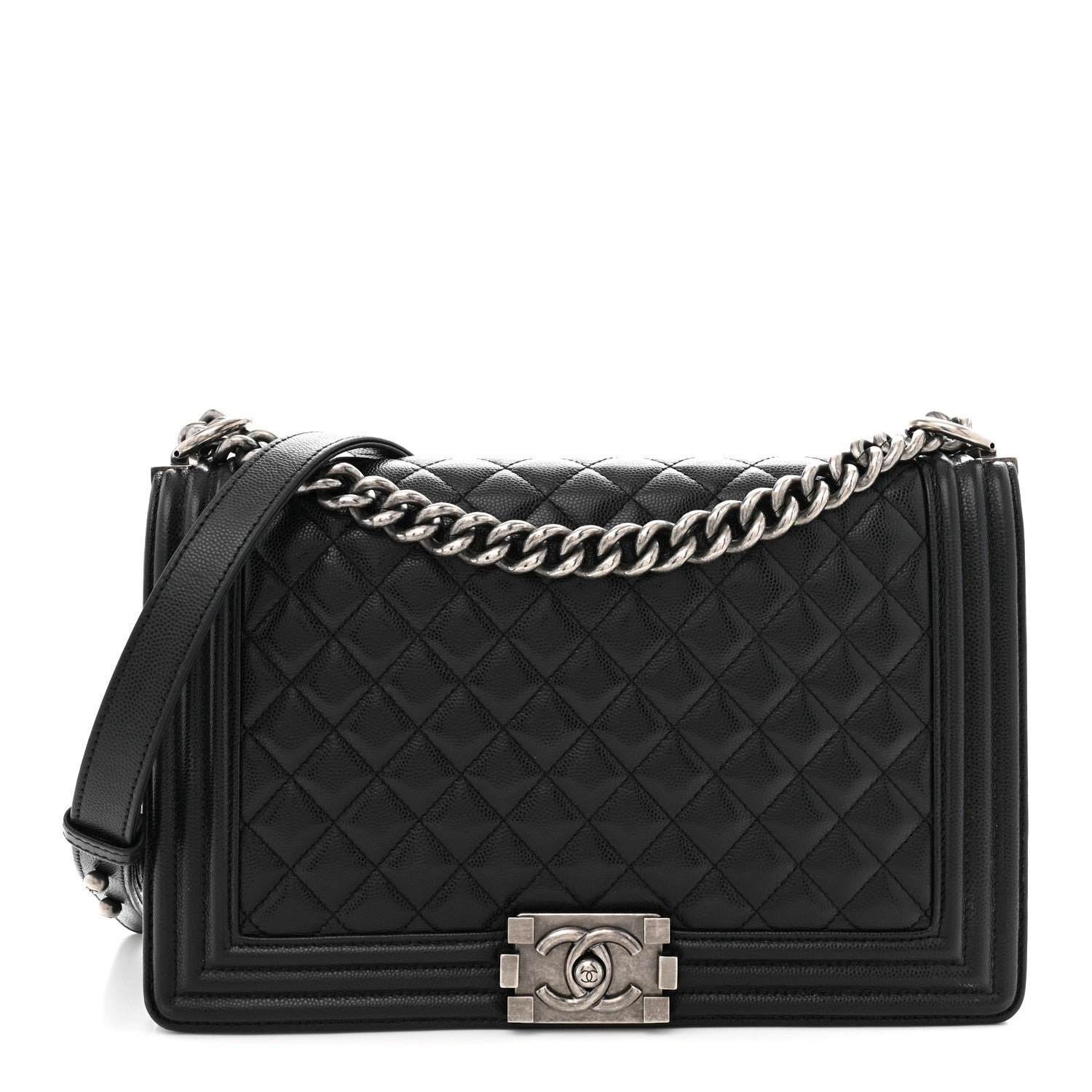 Chanel Caviar Quilted New Medium Boy Flap Black