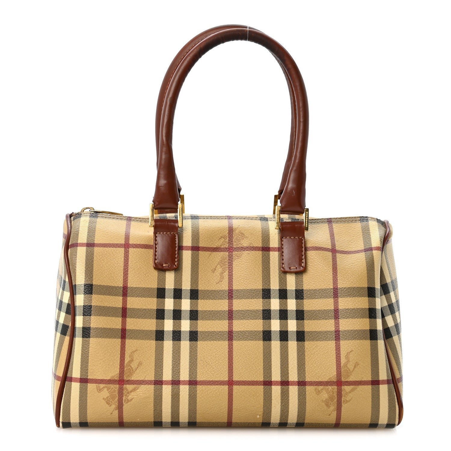 Burberry Haymarket Check Bowling Bag Brown