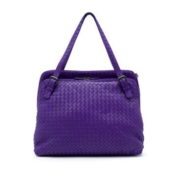 Leather Nappa Intrecciato Double Zip Tote