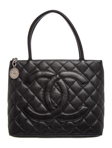 Quilted Caviar Medallion Tote