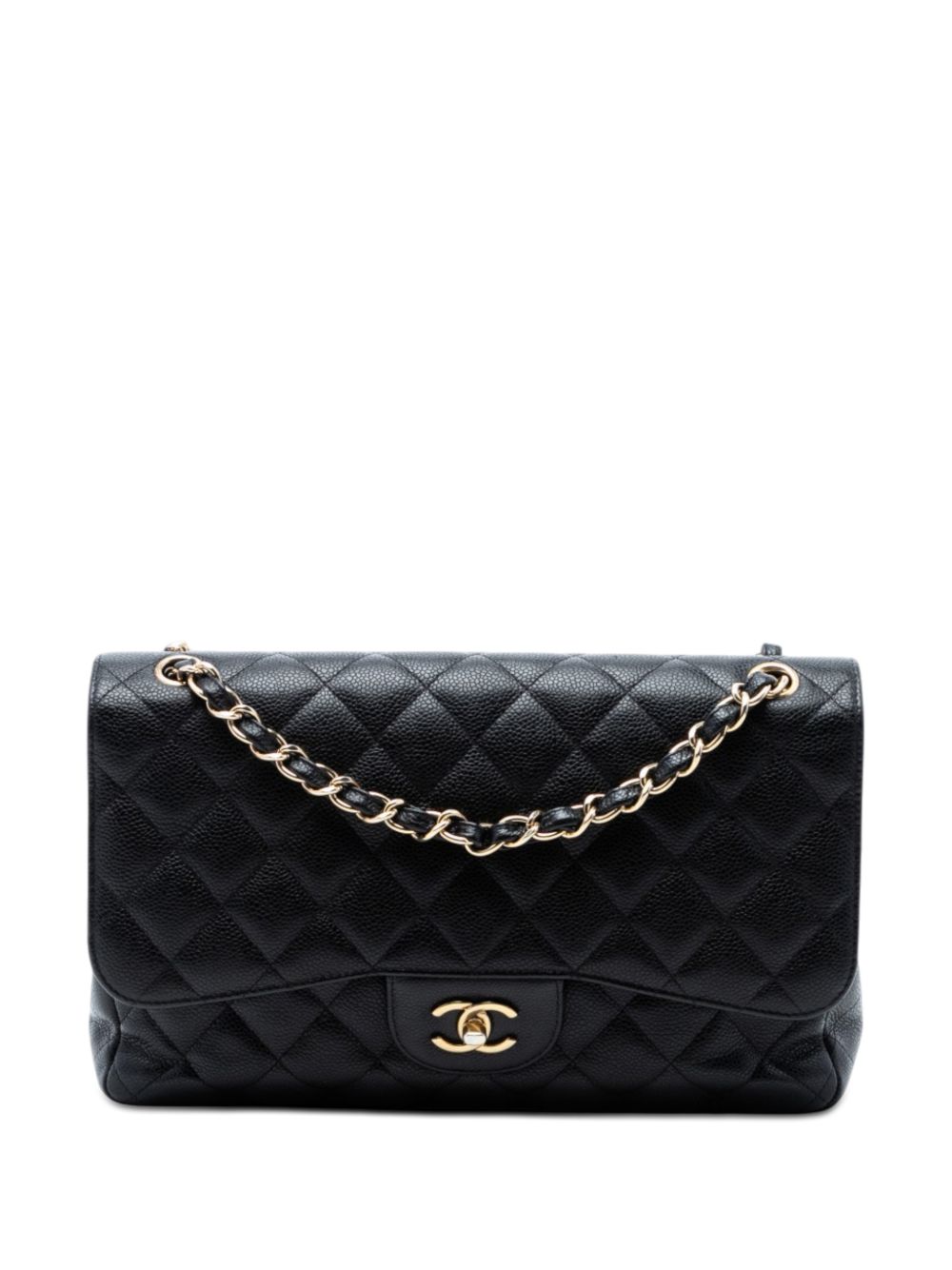 2010-2011 Jumbo Classic Caviar Double Flap shoulder bag