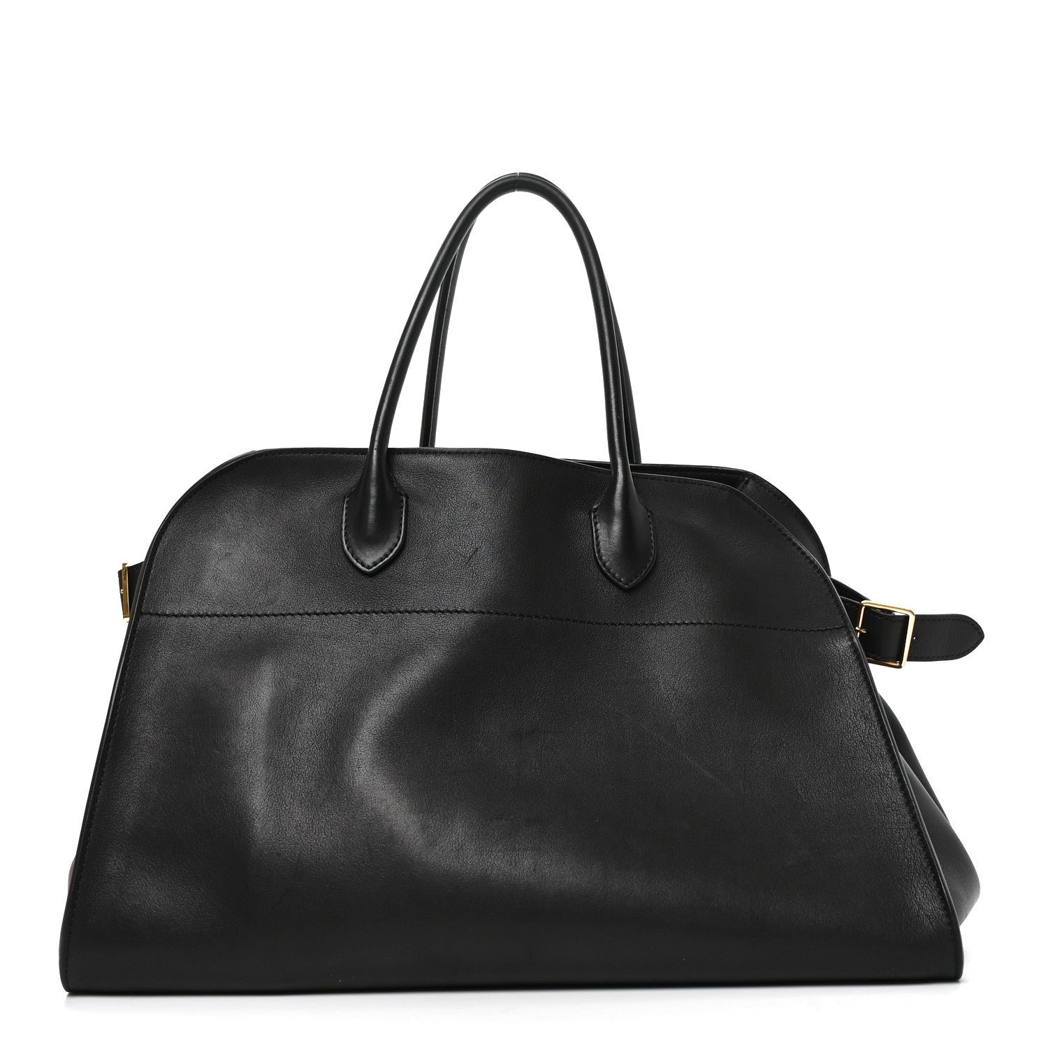 The Row The Row Polished Saddle Calfskin Soft Margaux 15 Black