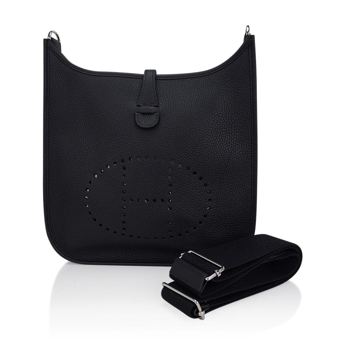 Hermes Hermes Bag Evelyne PM Black Clemence Palladium Hardware