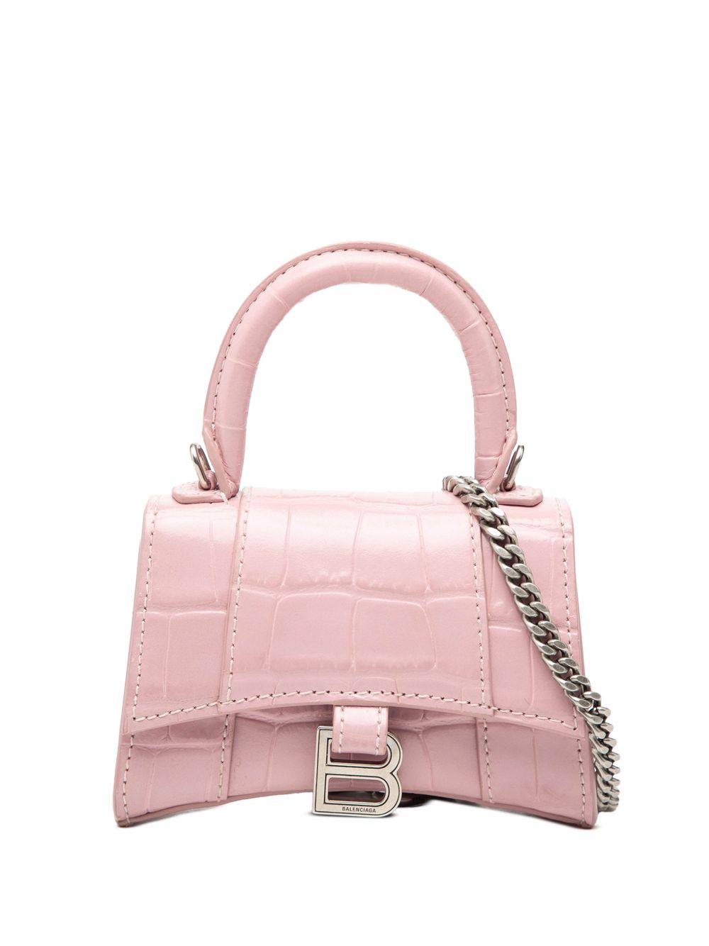 2010 Nano Croc Embossed Hourglass Top Handle Bag satchel
