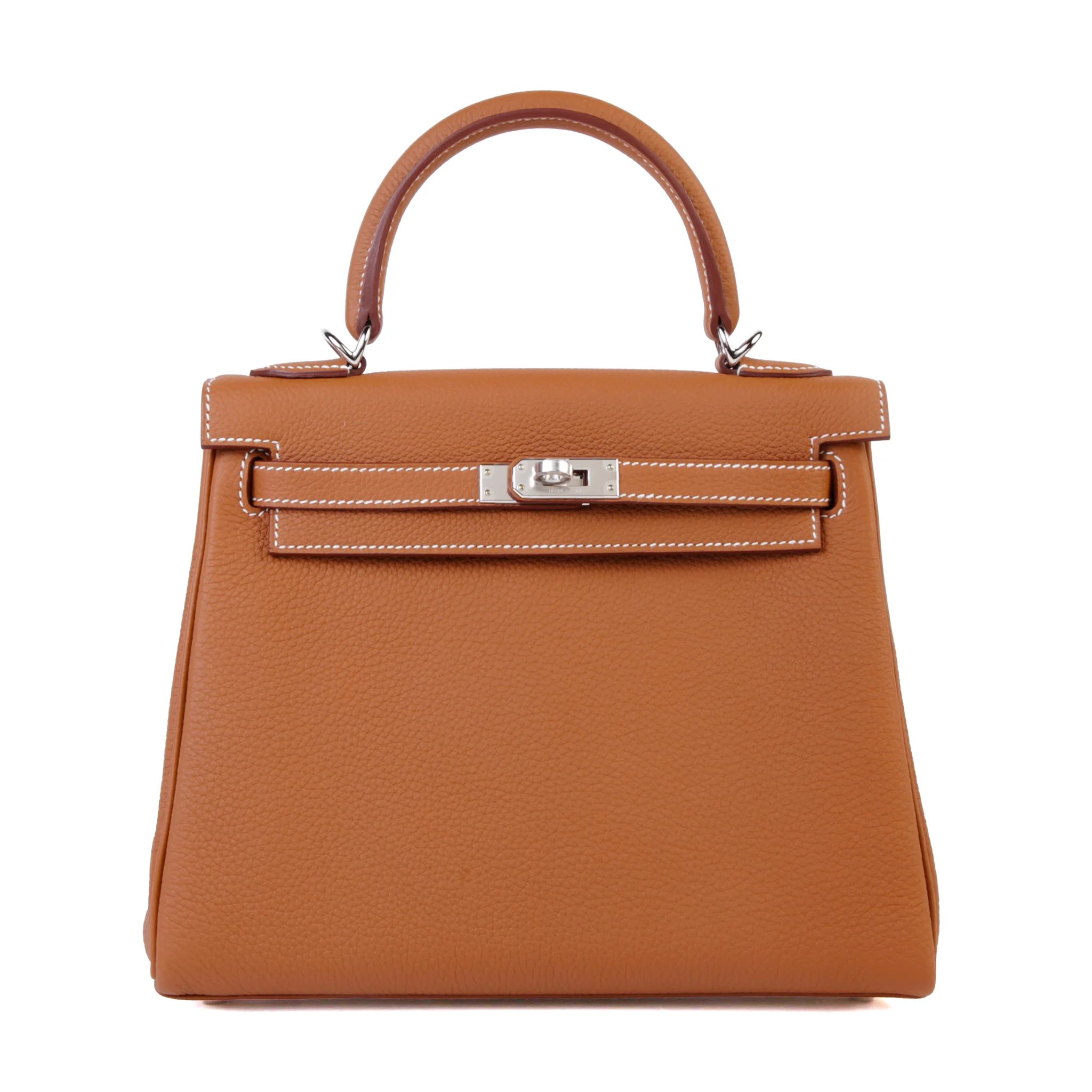 Brand New ( Rank N ) HERMÈS Kelly 25 Gold (37) Togo Palladium hardware G (2026)