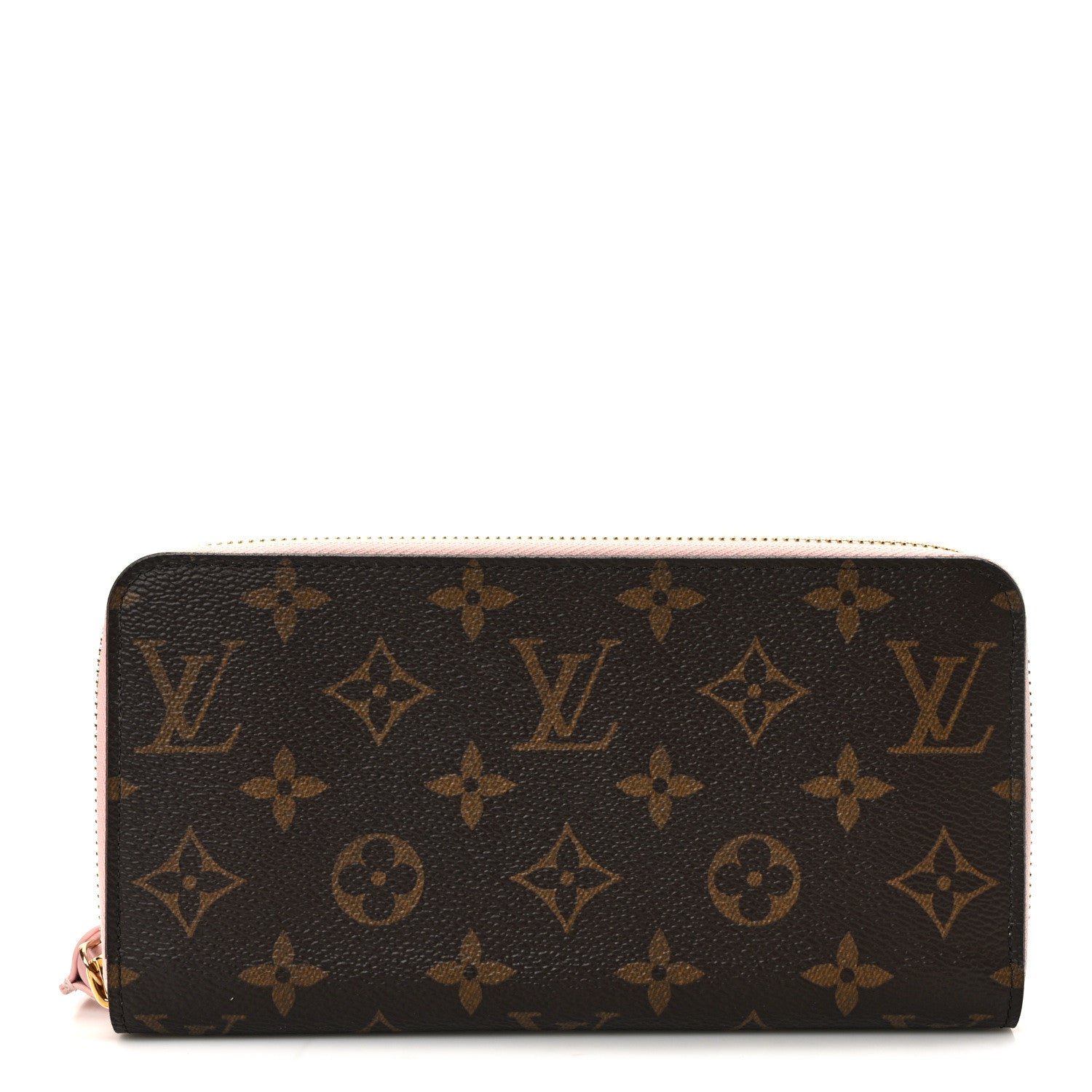 Louis Vuitton Monogram Pompon Zippy Wallet Rose Ballerine