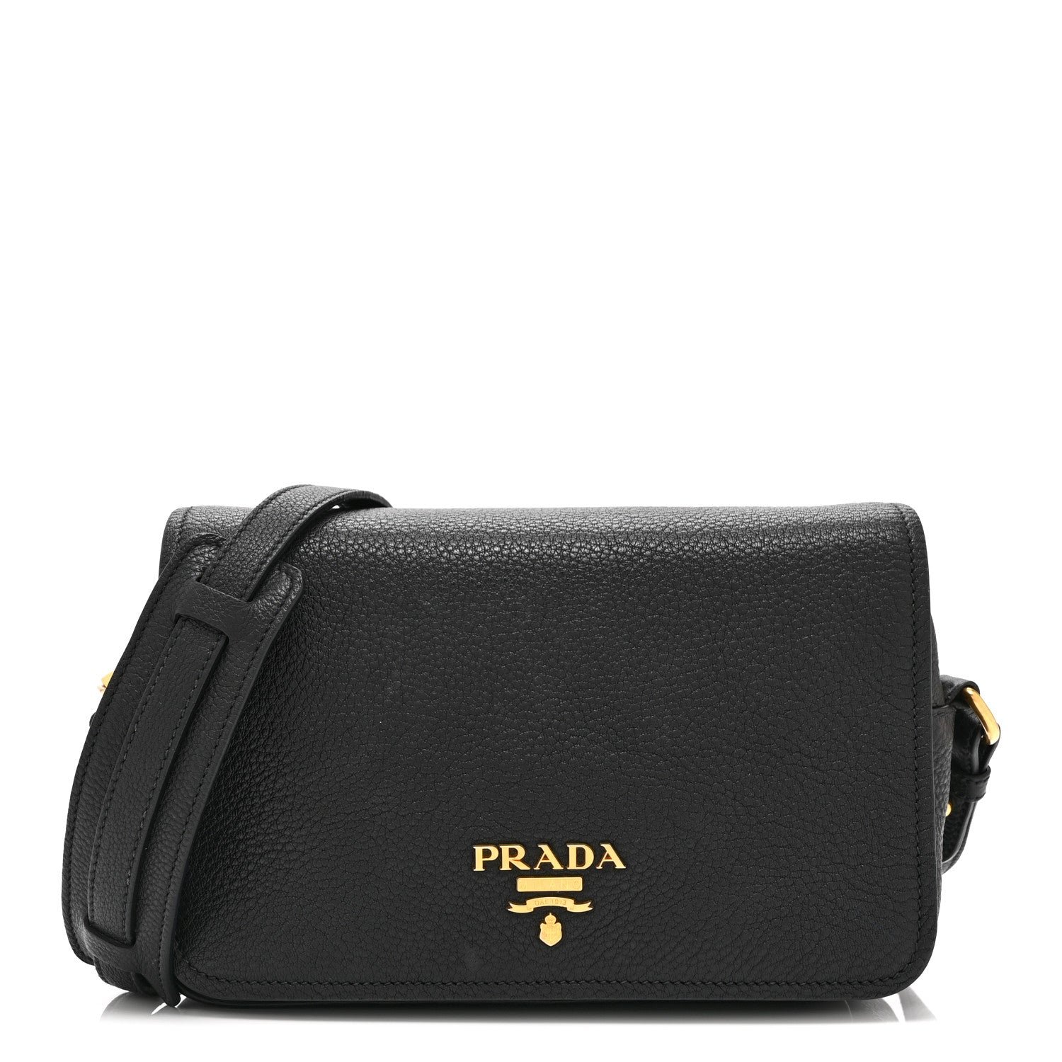 Prada Vitello Phenix Crossbody Bag Black