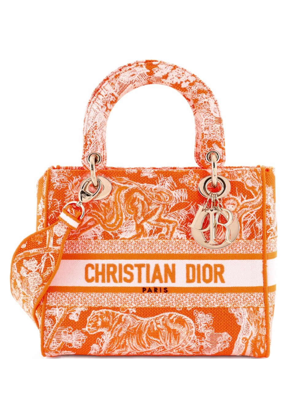 Toile de Jouy Lady D-Lite Bag Embroidered Canvas tote bag