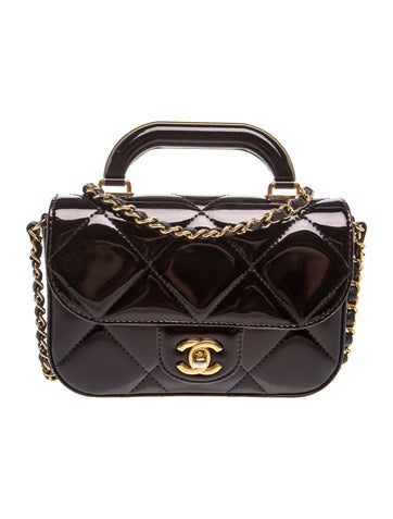 Mini Patent Top Handle Bag